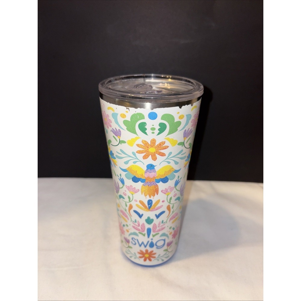 Swig Life Viva, Fiesta Tumbler 22 Ounce With Lid Stainless Steel